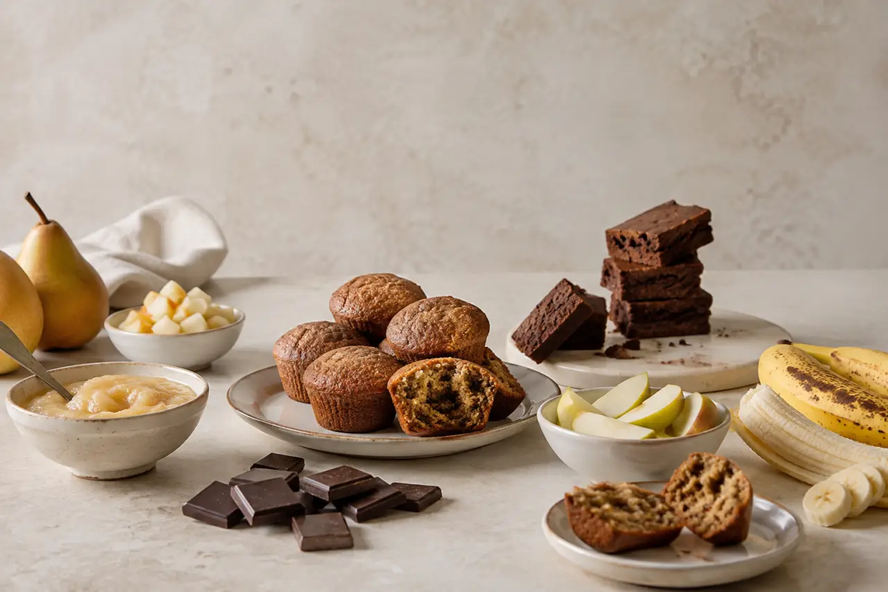 Desserts sans sucre : compote, fruits mûrs et chocolat noir pour garder le moelleux