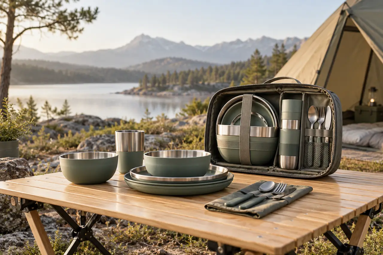 Vaisselle pour le camping : le kit qui évite la casse et libère de la place