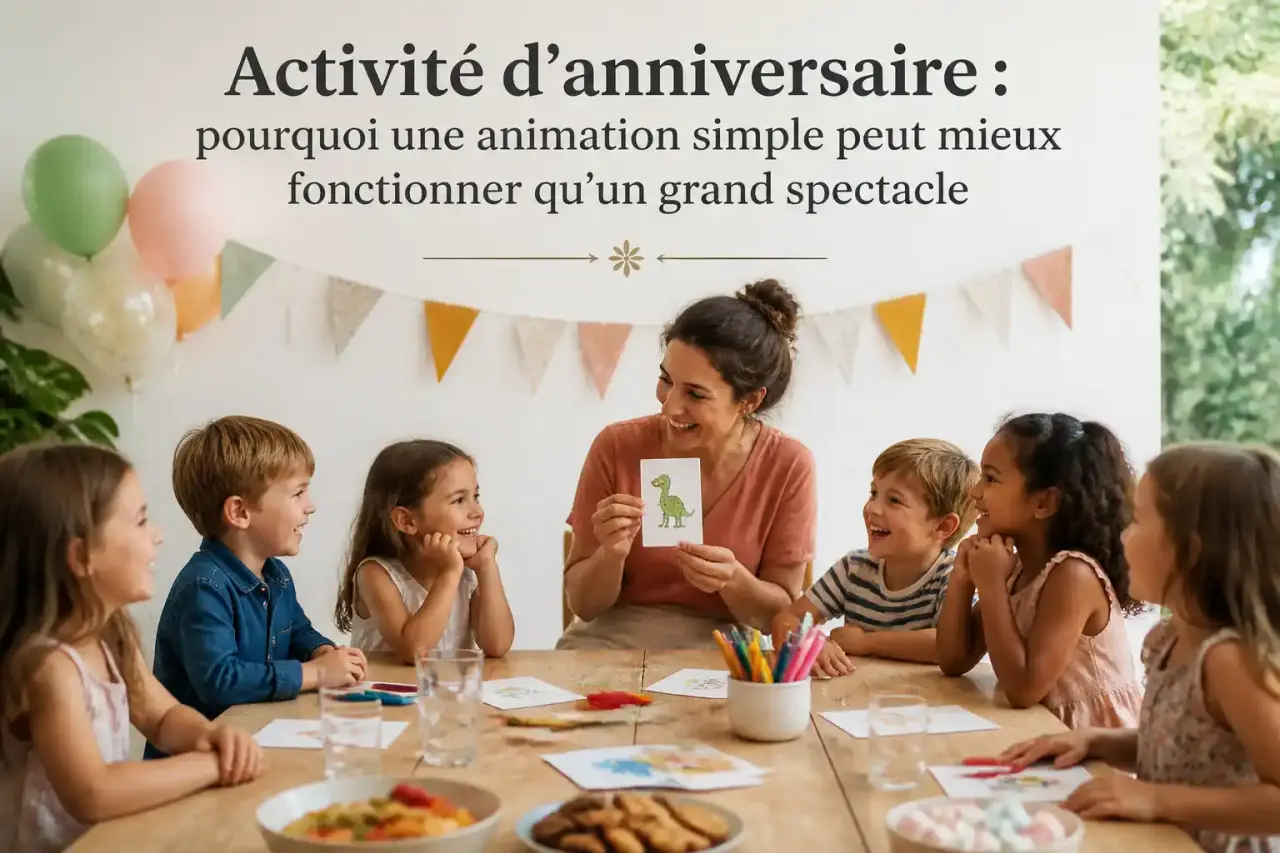 Activité d’anniversaire : pourquoi une animation simple peut mieux fonctionner qu’un grand spectacle