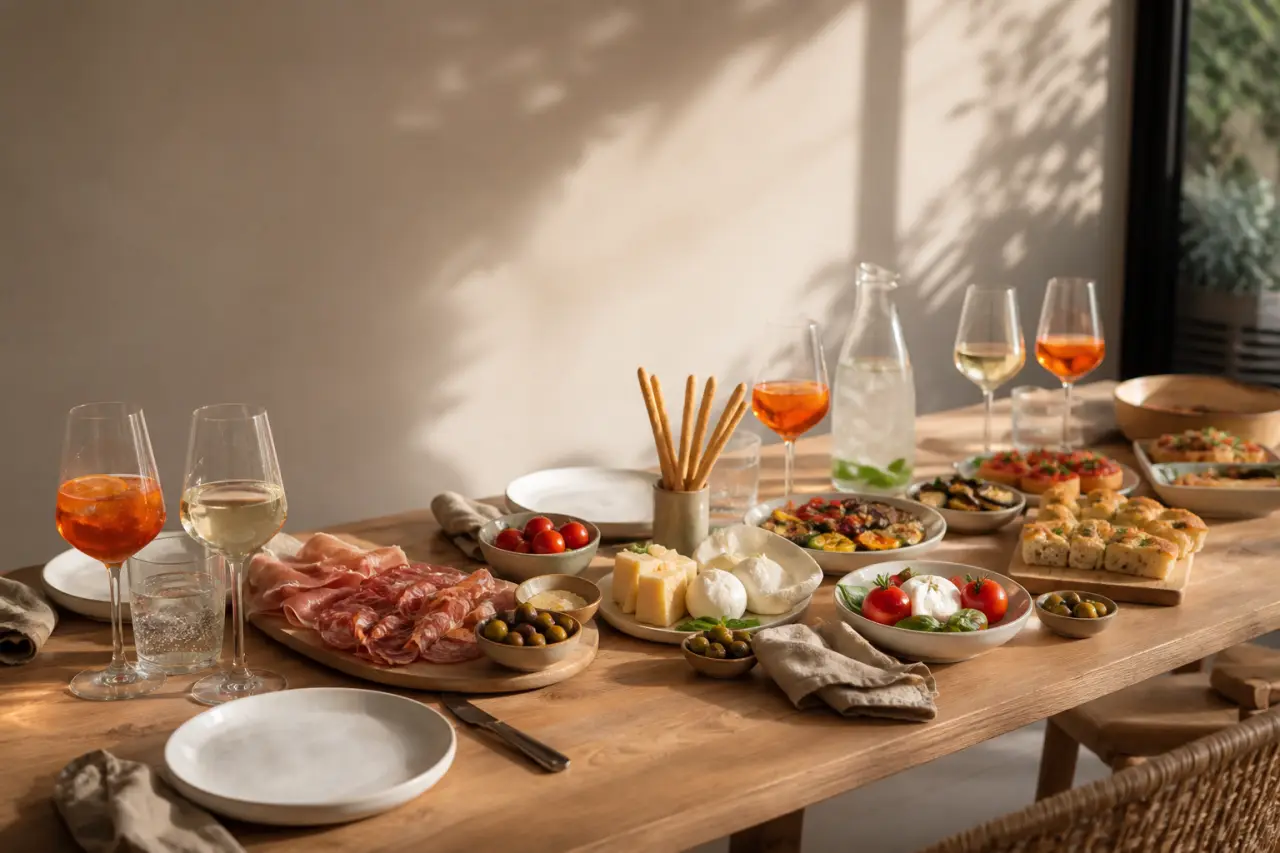 Apéro à l’italienne : que servir, combien prévoir et quelles boissons choisir ?
