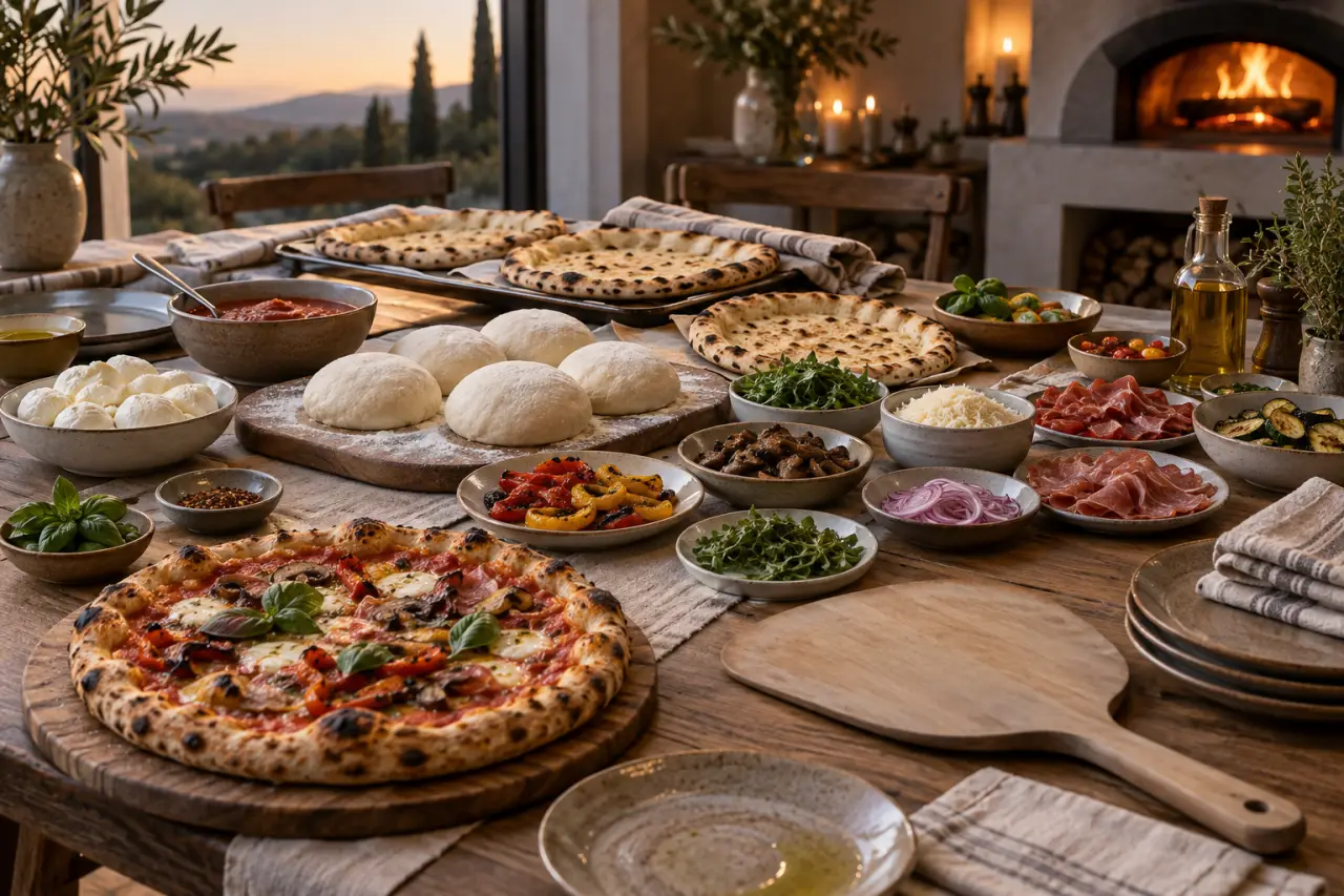 Soirée pizza maison : organisez une table de garnitures sans pizzas détrempées