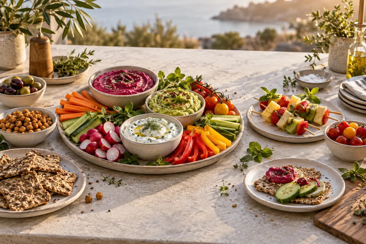 Un apéro healthy peut rester gourmand, coloré et facile à préparer