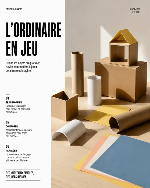 Activités enfants à la maison avec du matériel de récupération