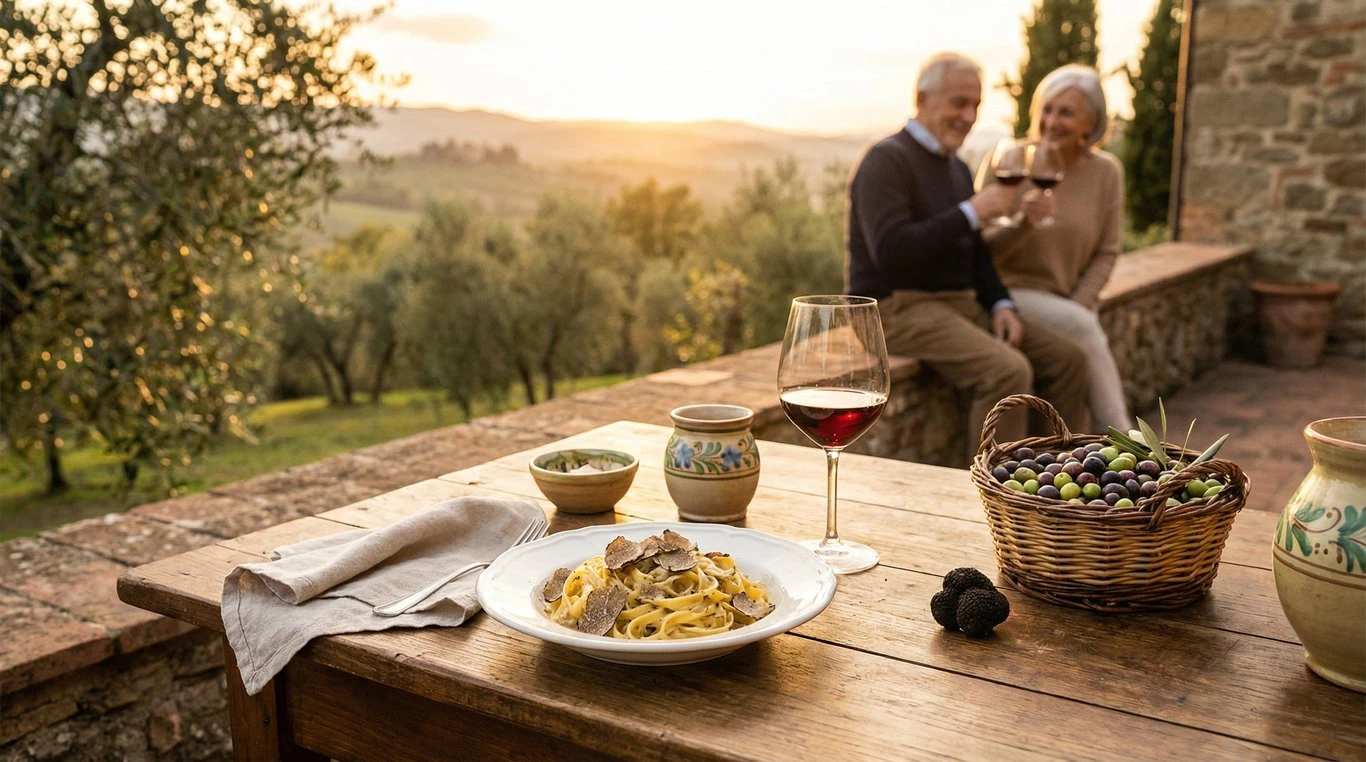 Paysage de Toscane avec vignobles