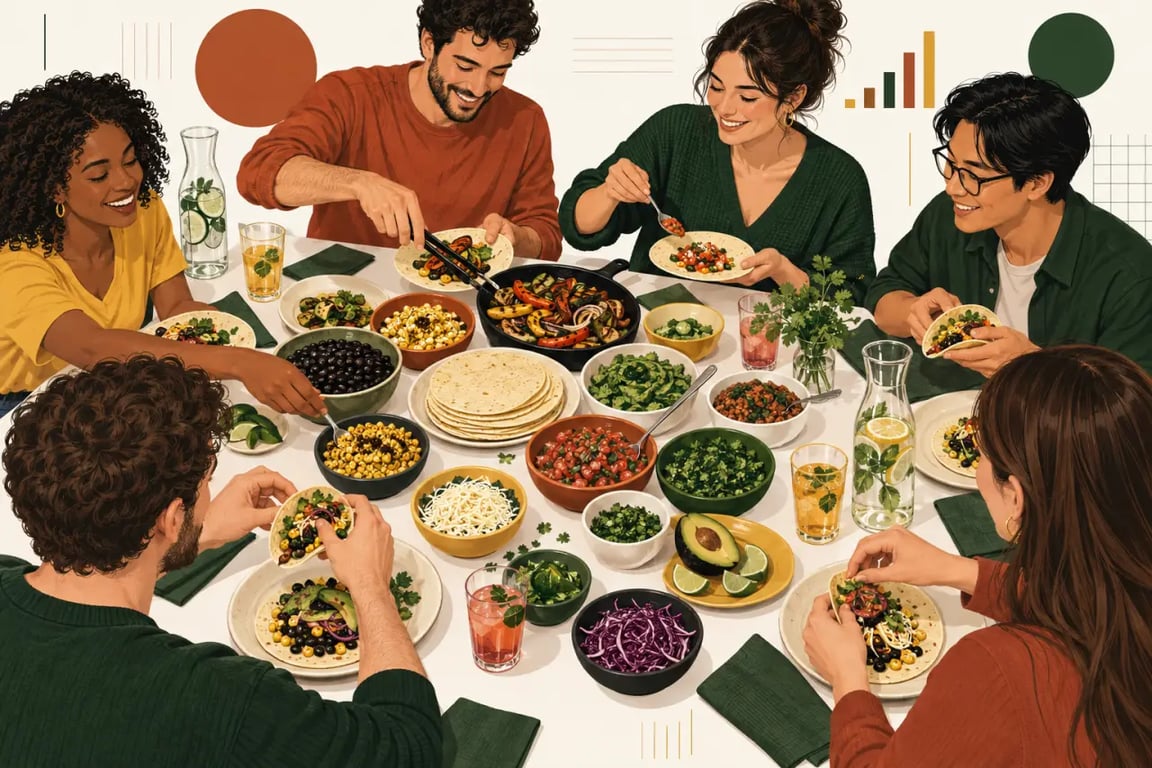 Soirée entre amis gourmande autour d’un repas participatif
