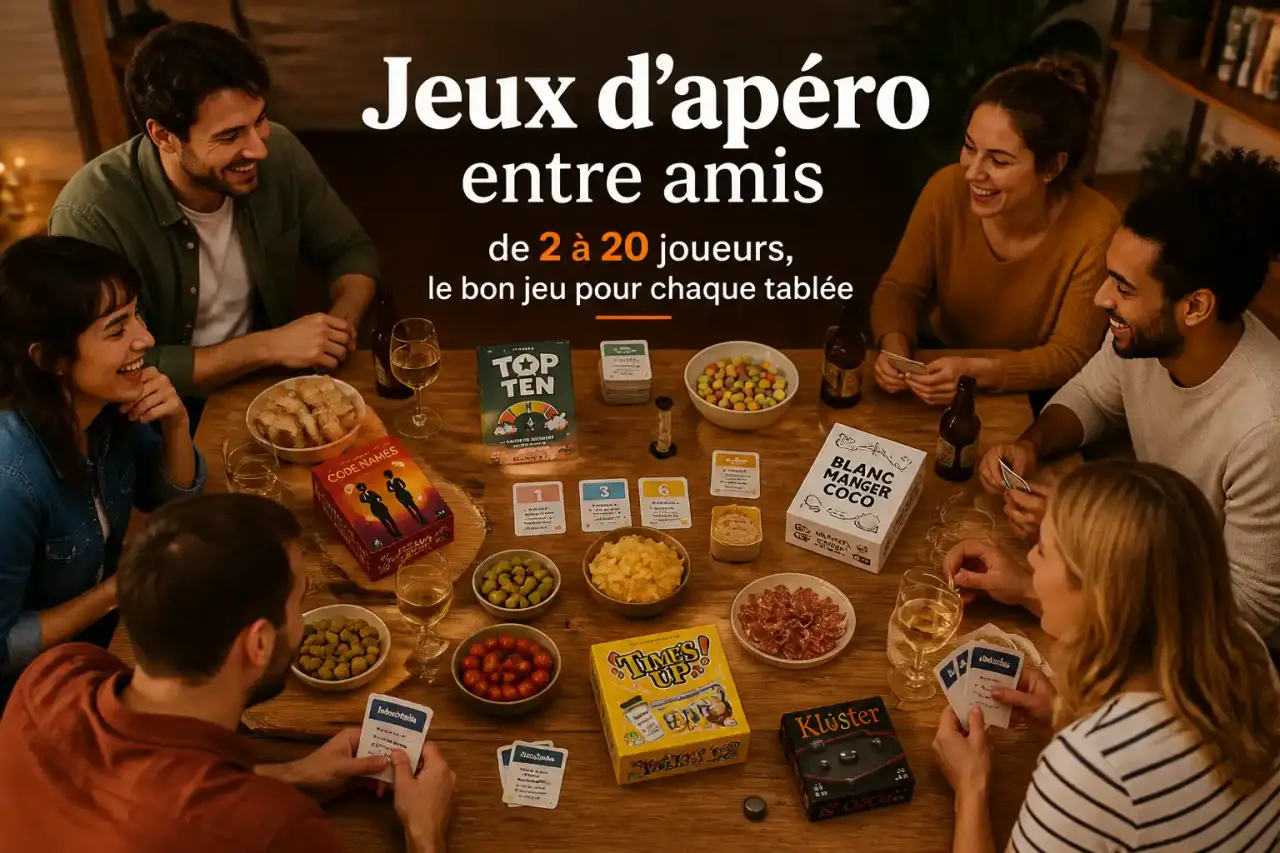 Jeux d'apéro entre amis : de 2 à 20 joueurs, le bon jeu pour chaque tablée