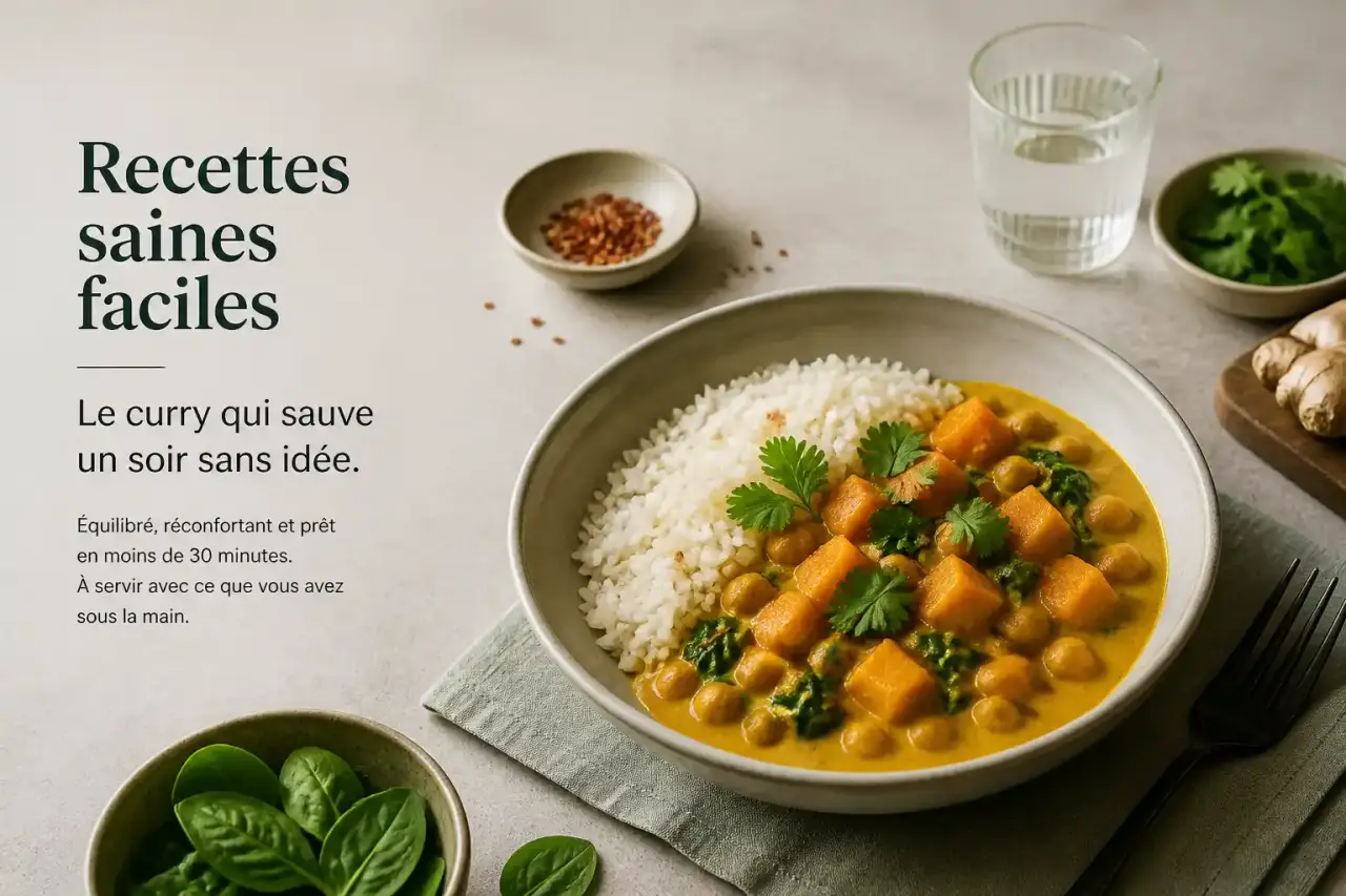 Recettes saines faciles : le curry qui sauve un soir sans idée